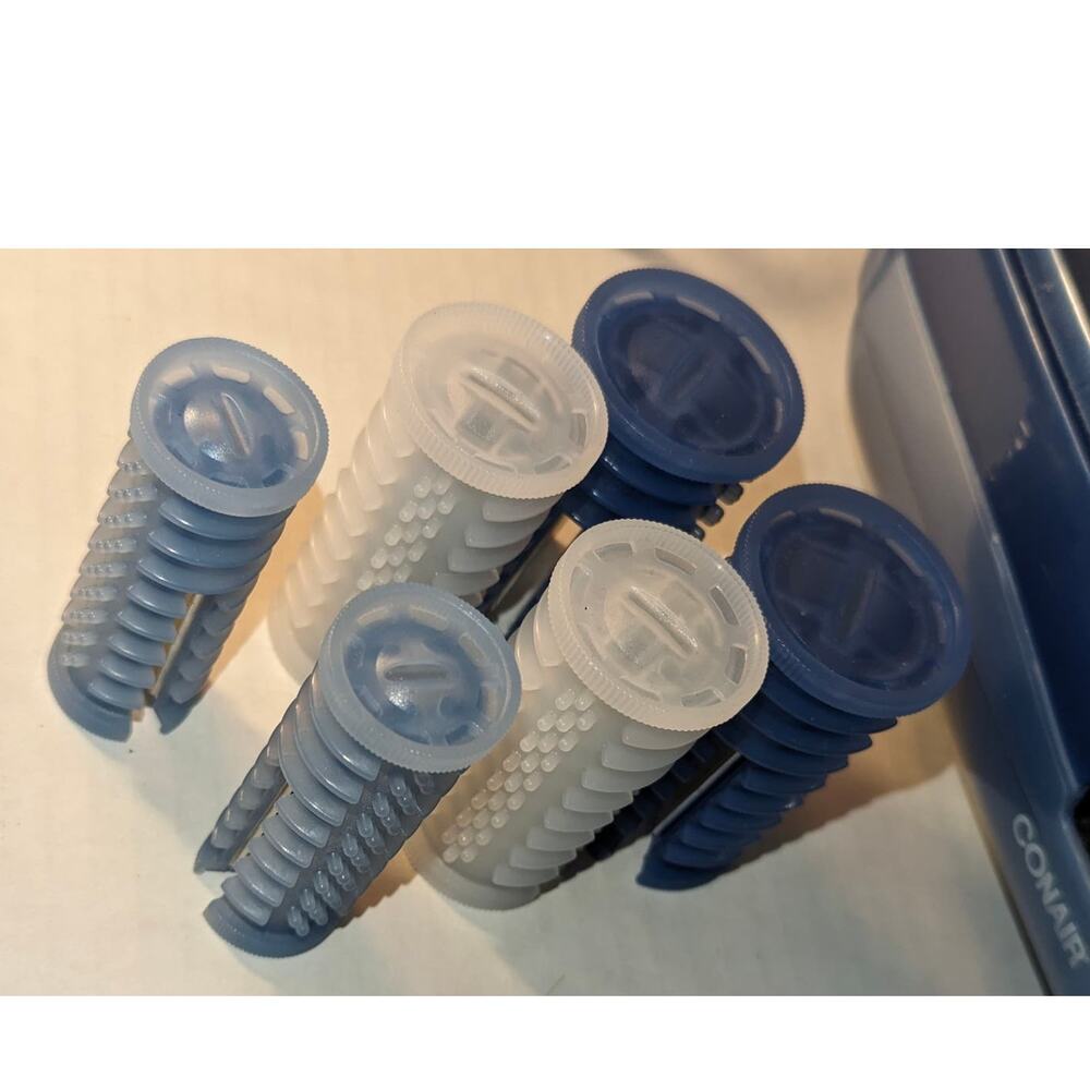 Vintage Conair Fast Heat Plastic Hot Air Rollers Curlers Model HS21 20 Pc Clips - Picture 3 of 6